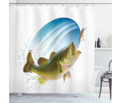 Wild Life in Nature Theme Shower Curtain