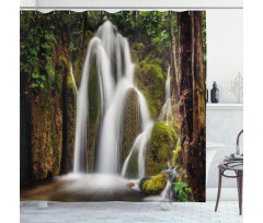 Waterfall Forest Cascade Shower Curtain