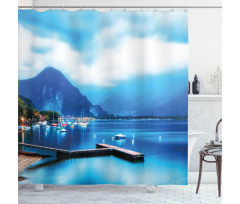 Italian Harbor Village Shower Curtain