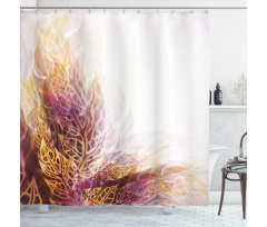 Floral Leaf Artwork Shower Curtain
