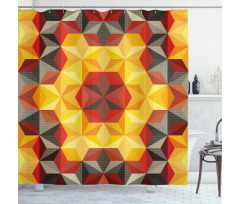Geometric Fractal Art Shower Curtain