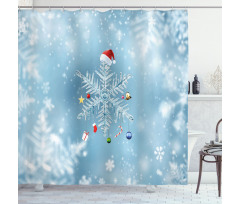 Noel Ornate Snowflake Shower Curtain