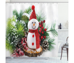 Funny Snowman Shower Curtain