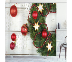 Ornament and Pine Shower Curtain