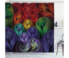 Surreal Colorful Forms Shower Curtain