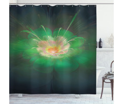 Digital Abstract Buds Shower Curtain