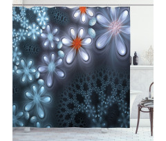 Vibrant Floral Pattern Shower Curtain