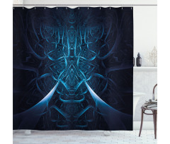 Abstract Spooky Effect Shower Curtain