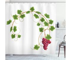 Cluster Ivy Fresh Shower Curtain