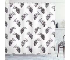 Sketchy Summer Fruits Shower Curtain
