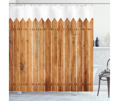 Wood Triangle Stripe Shower Curtain