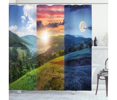 Mountain Forest View Shower Curtain