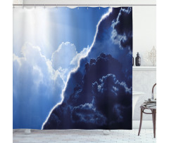 Contrasting Sky View Shower Curtain