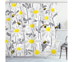 Daisy Leaf Spring Time Shower Curtain