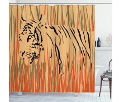 Tiger Jungle Shower Curtain