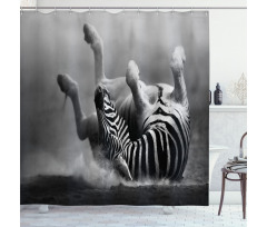 Savage Zebra Striped Shower Curtain