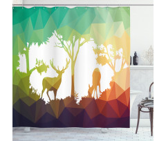 Desert Hunter Graphic Shower Curtain