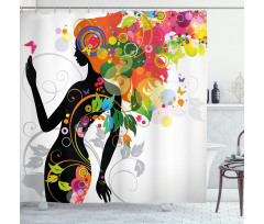 Butterfly Leaf Spring Shower Curtain