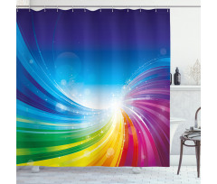 Wavy Funky Pop Art Shower Curtain