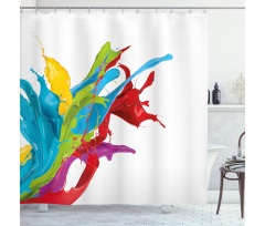 Surreal Digital Paint Shower Curtain