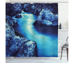 Frozen Lake in Winter Shower Curtain