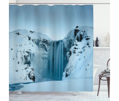 Mountains with Snow Shower Curtain
