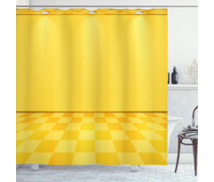 Yellow Lemon Chess Shower Curtain