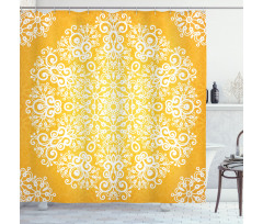 Floral Snowflakes Shower Curtain