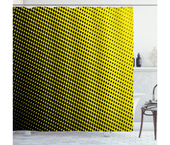 Yellow Themed with Dots Shower Curtain