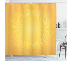 Modern Sunshine Circle Shower Curtain