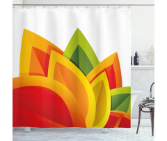 Digital Autmun Leaf Shower Curtain