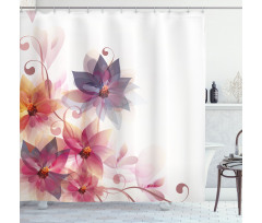 Flowers Burt and Leaf Shower Curtain