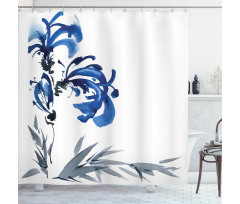 Brushstroke Work of Art Shower Curtain
