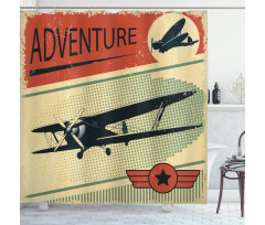 Adventure with Plane Shower Curtain