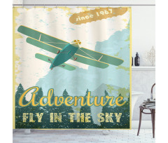 Adventure in Sky Plane Shower Curtain