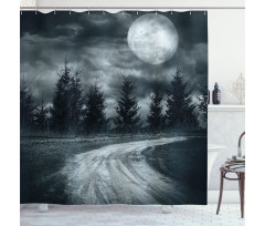 Moonrise Scenery Shower Curtain