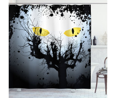Scary Hunt Eyes Shower Curtain