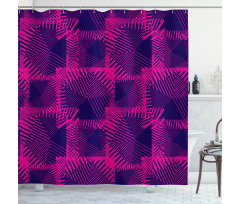 Dark Colored Trippy Shower Curtain