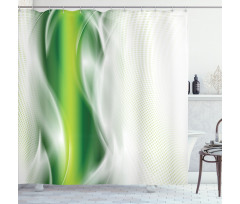 Cool Wavy Floral Shower Curtain