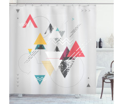 Triangle Geometric Shower Curtain