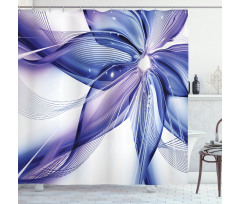 Geometric Flowers Shower Curtain