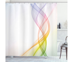 Rainbow Wavy Smoke Shower Curtain