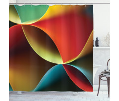 Graphic Colored Shower Curtain
