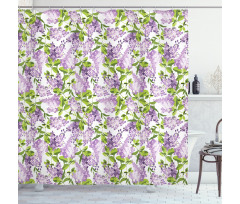 Botanic Spring Plants Shower Curtain