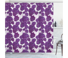 Allium Flower Petals Shower Curtain