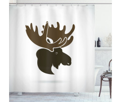 Canadian Deer Head Shower Curtain