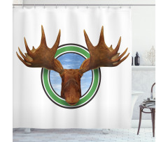 Northern Fauna Deer Shower Curtain