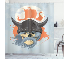 Ghost Warrior Cartoon Shower Curtain