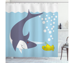 Shark Bubbles Shower Curtain