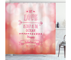 Pink Love Story Shower Curtain